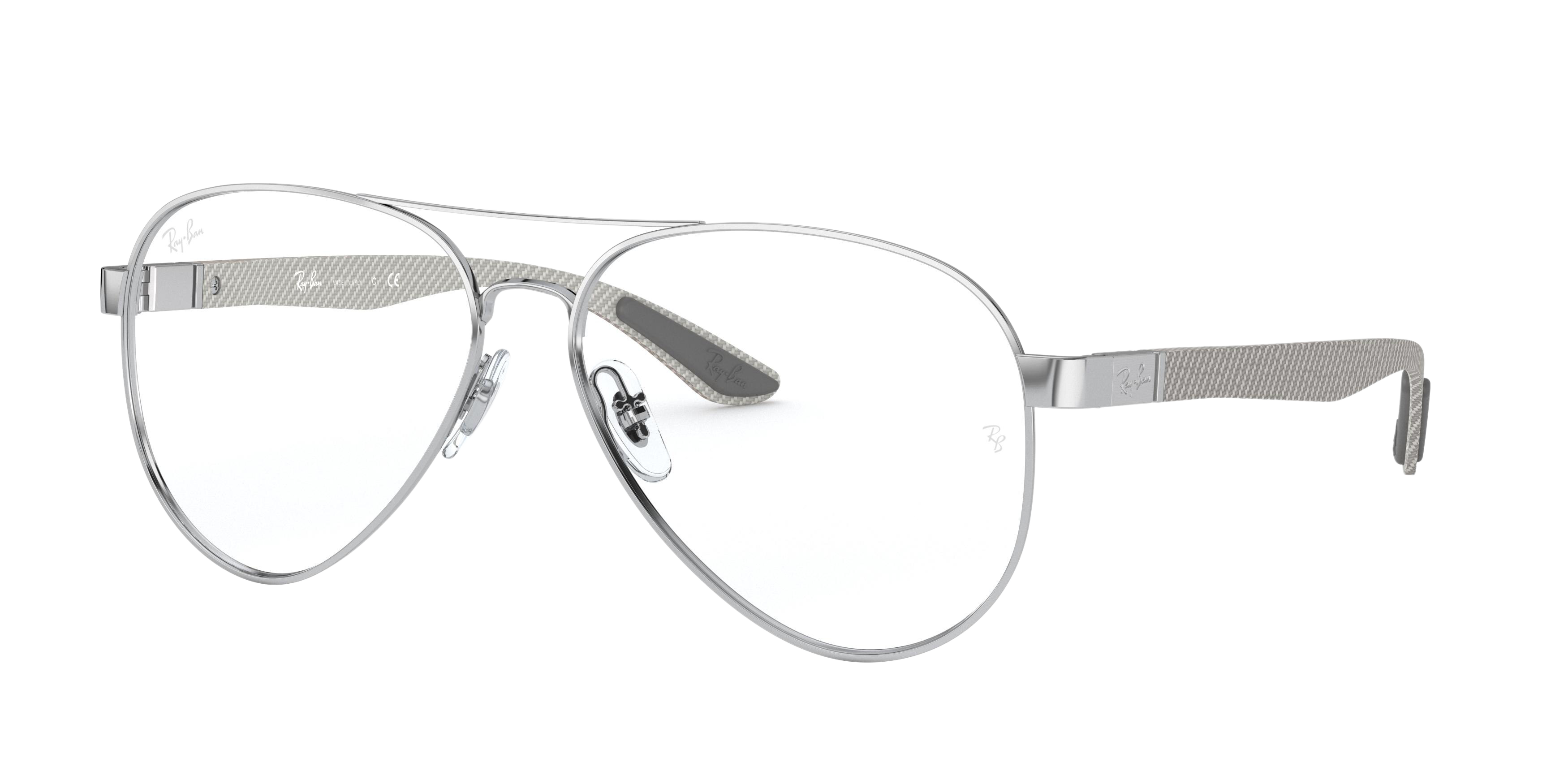 Ray-Ban RX8420 square eyeglasses in Silver