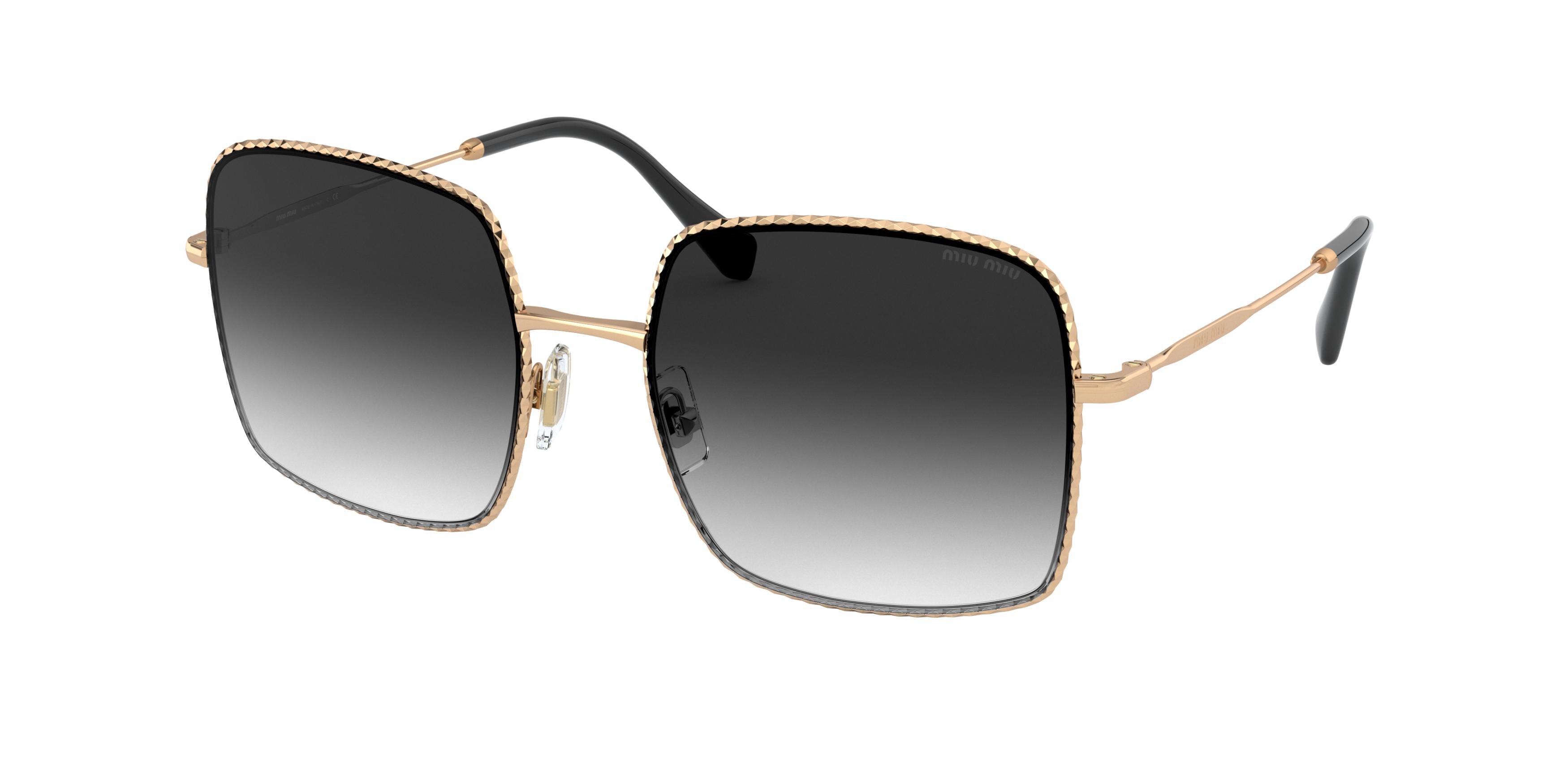 Miu Miu MU 61VS rectangle sunglasses in Antique Gold