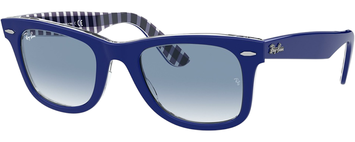 BLUE ON VICHY BLUE/WHITE / CLEAR GRADIENT BLUE