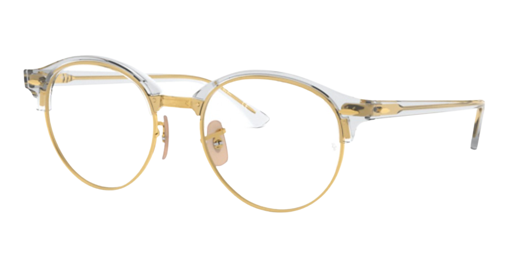 Ray-Ban RX4246V CLUBROUND round eyeglasses in Transparent
