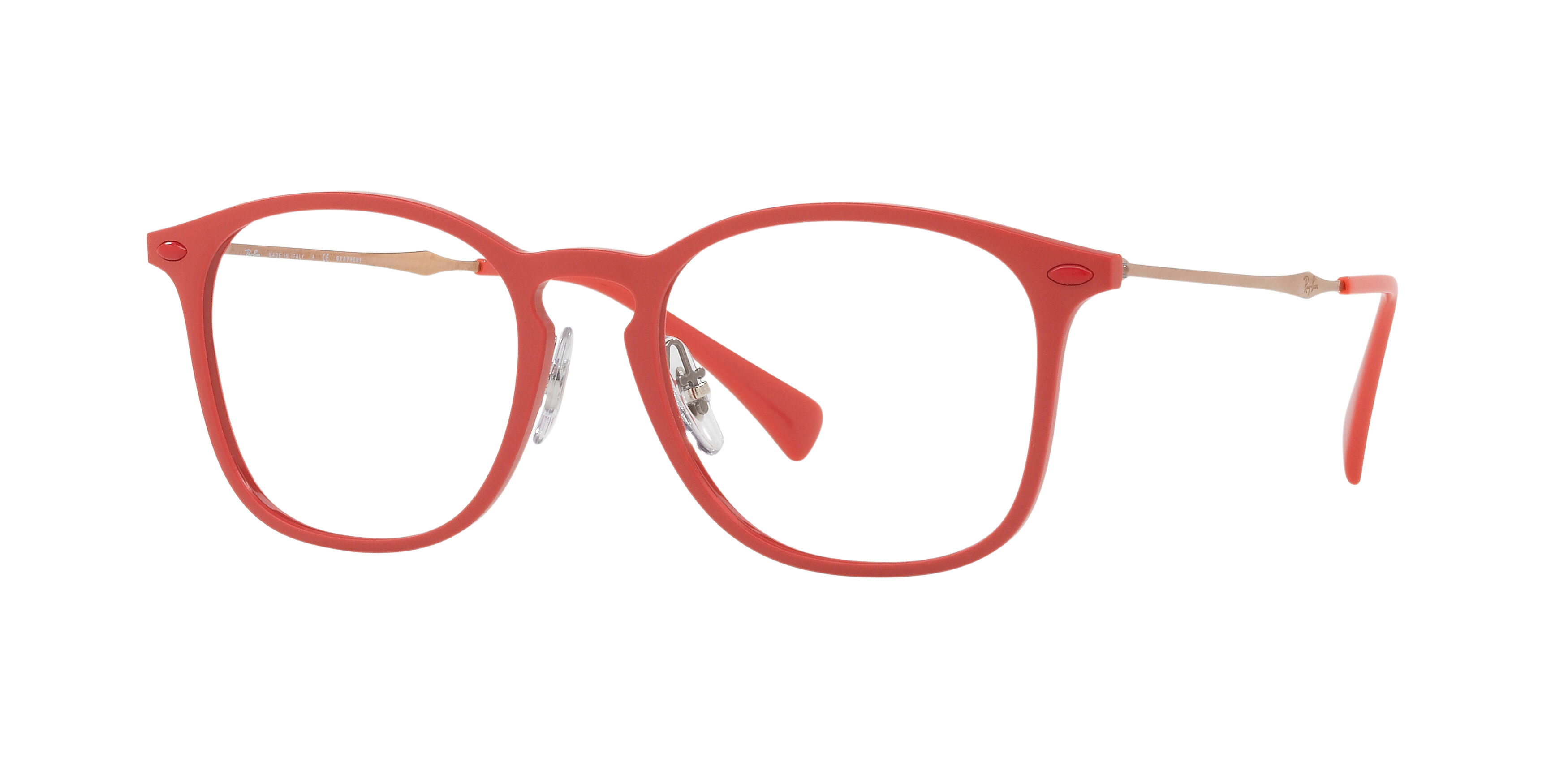 Ray-Ban RX8954 square eyeglasses in Light Red Graphene