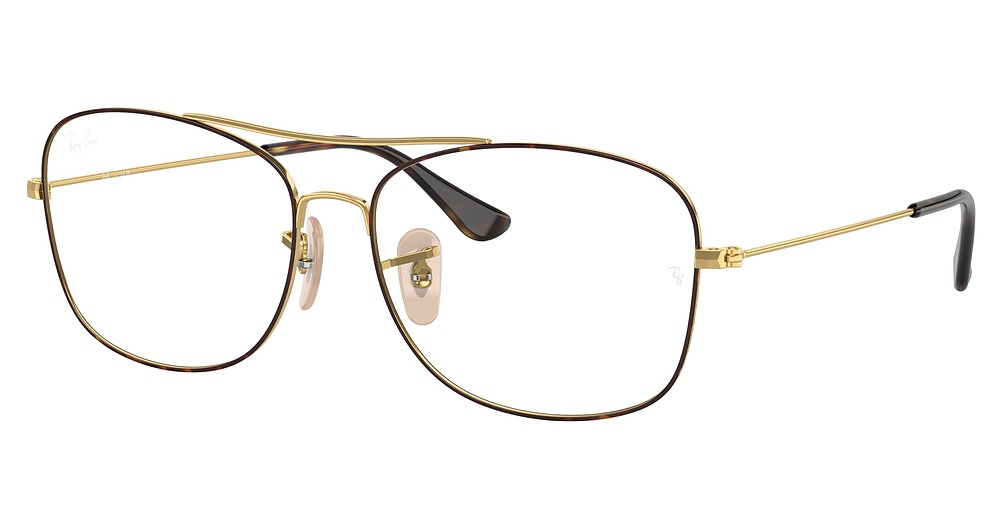 Ray-Ban RX6499 aviator eyeglasses in Havana on Arista