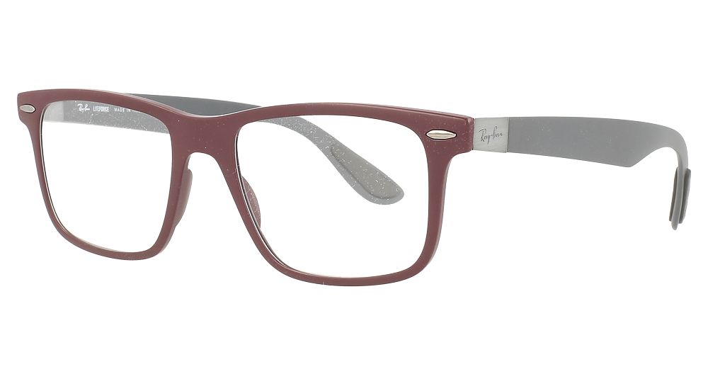 Ray-Ban RX7165 square eyeglasses in Sand Dark Violet