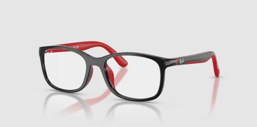 BLACK WITH RUBBER RED