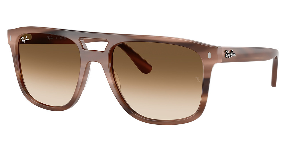 Ray-Ban RB2213 rectangle sunglasses in Havana Brown/Clear Gradient Brown
