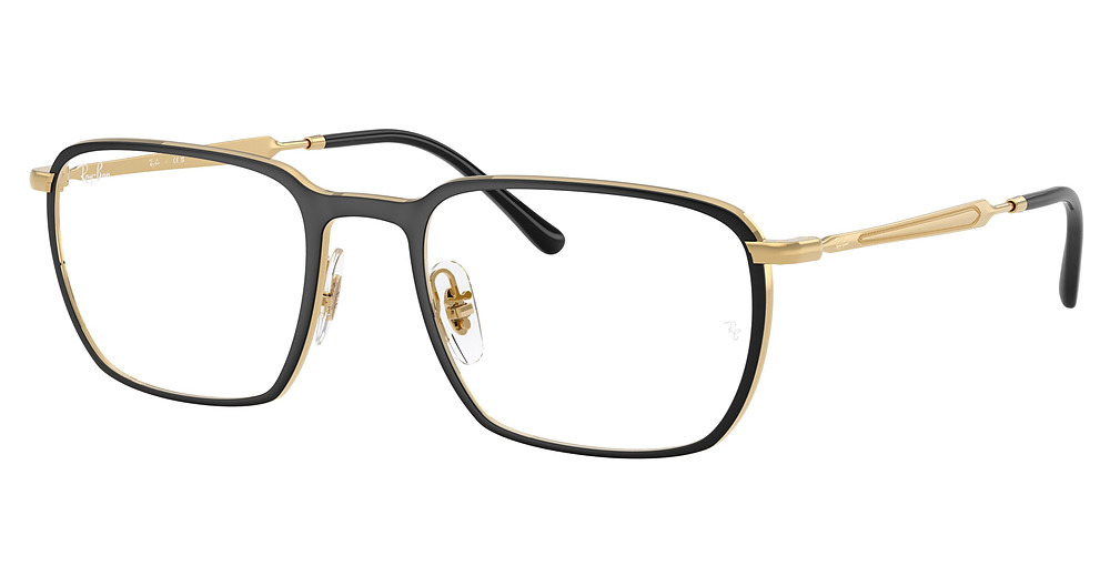 Ray-Ban RX6549 round eyeglasses in Matte Black on Arista