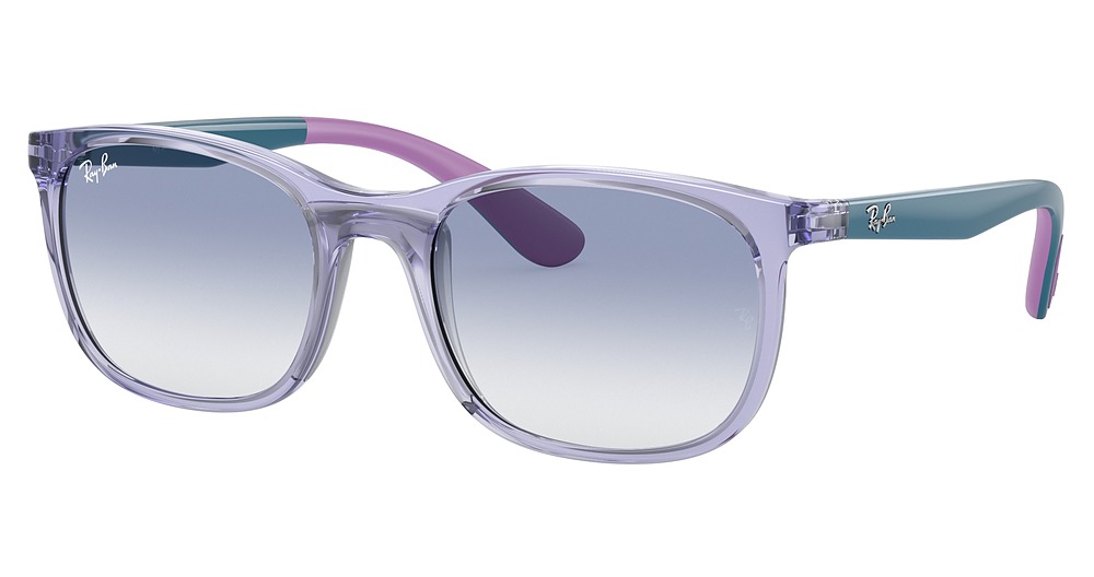 Ray-Ban RJ9076S round sunglasses in Transp Violet on Rubber