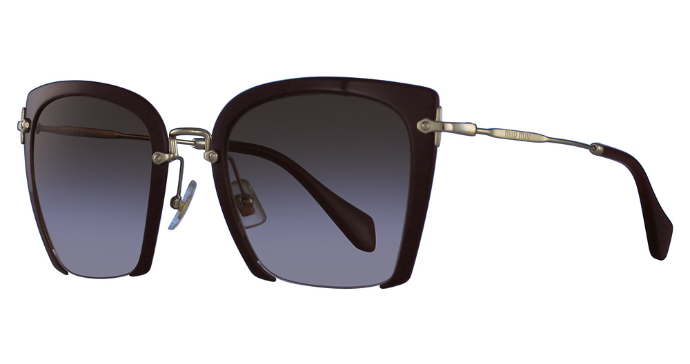 Miu Miu MU 52RS CORE COLLECTION square sunglasses in Amaranth/Brown Gradient
