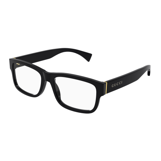Gucci GG1141O rectangle eyeglasses in Black Black Transparent