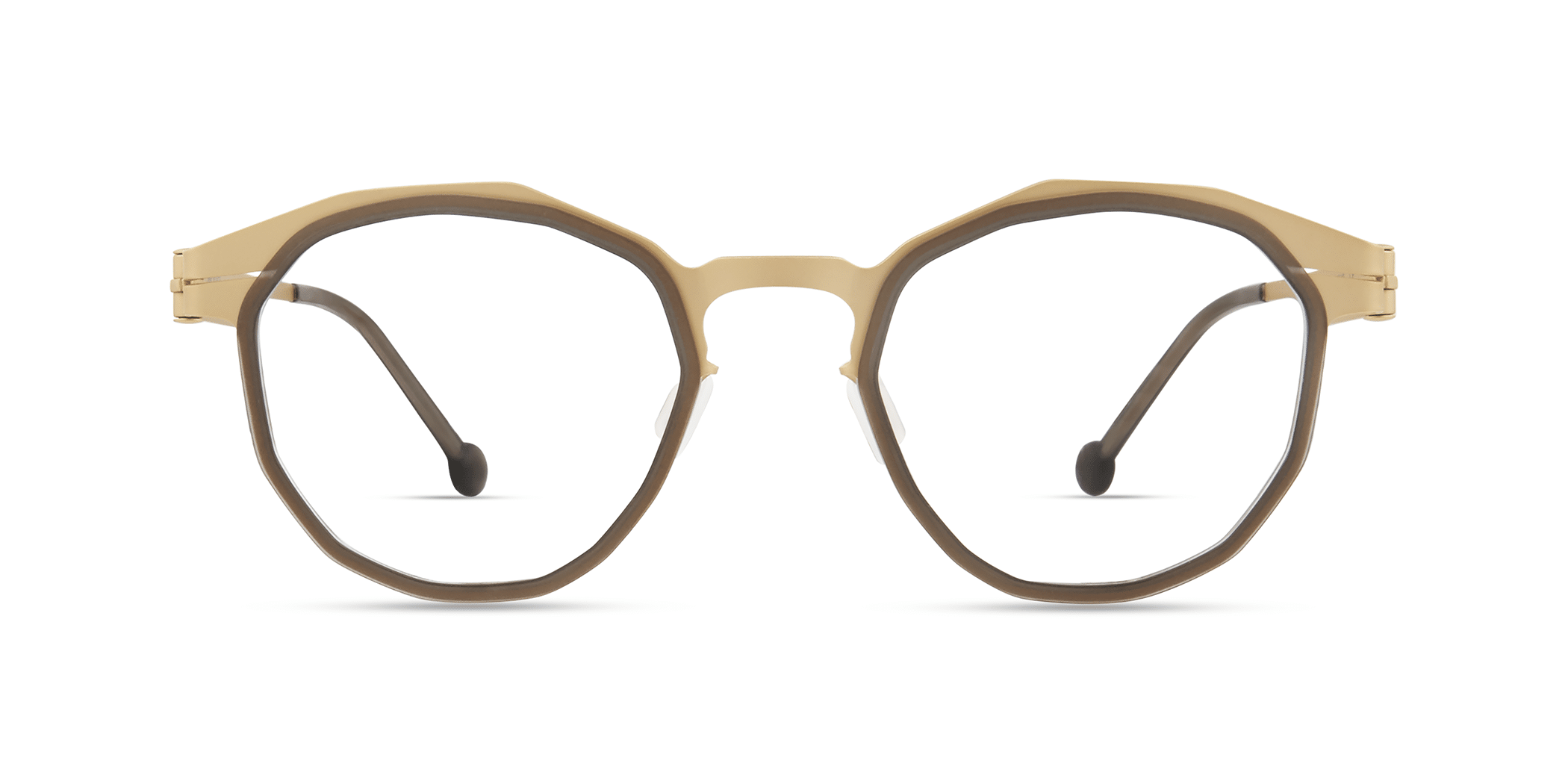 Modo NAVIGLI irregular eyeglasses in Smoke/Gold