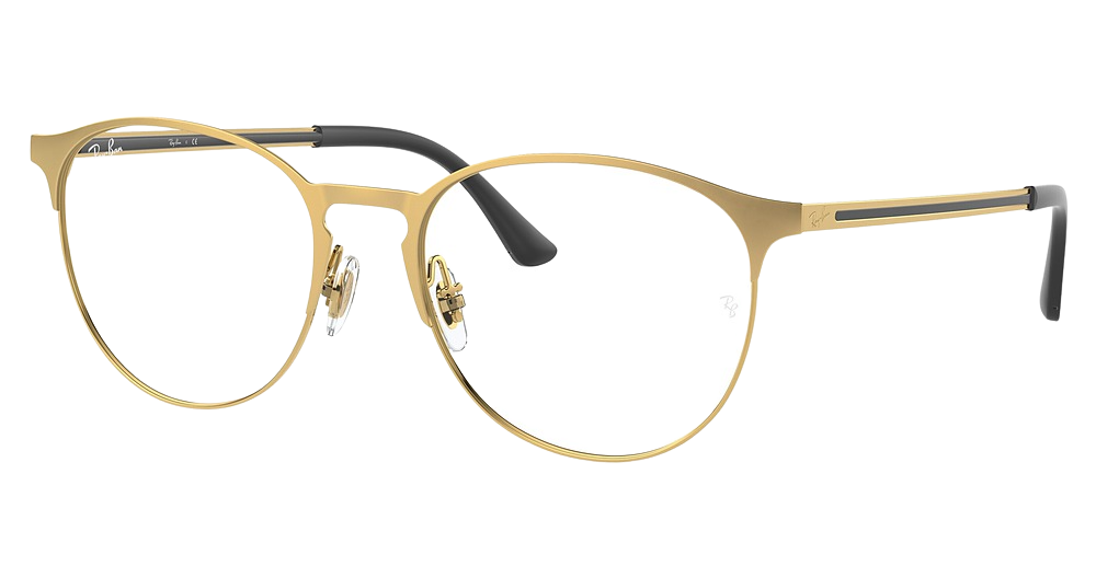 Ray-Ban RX6375F round eyeglasses in Matte Arista on Arista