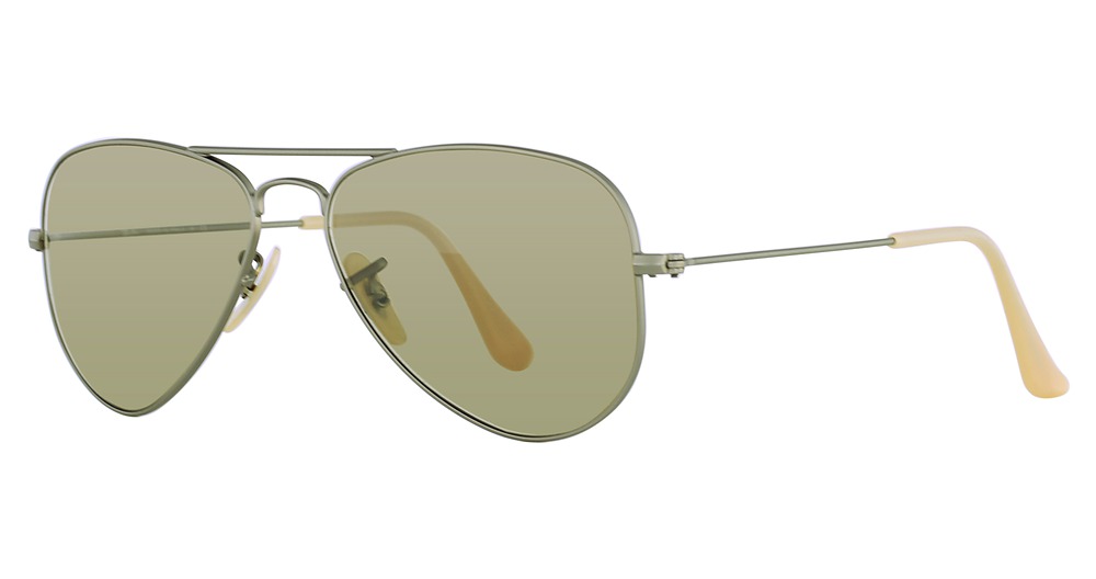 Ray-Ban RB3044 AVIATOR SMALL METAL aviator sunglasses in Matte Gunmetal/Brown