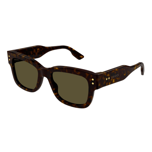 Gucci GG1217S rectangle sunglasses in Havana/Green