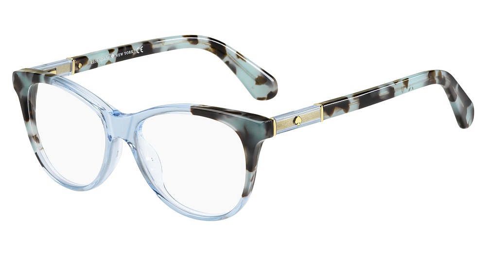 Kate Spade Johnna rectangle eyeglasses in Blue Havana Blue