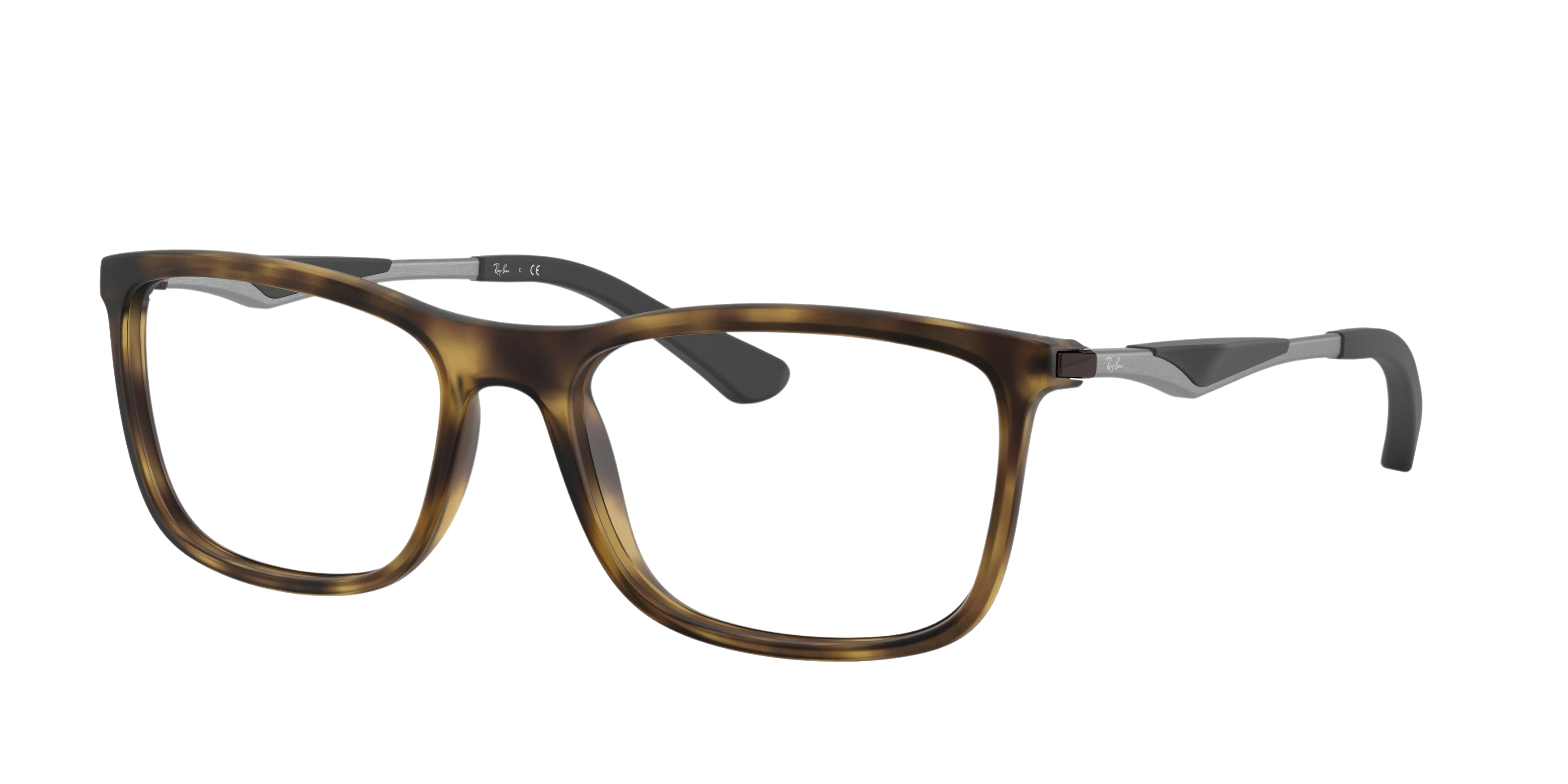 Ray-Ban RX7029 square eyeglasses in Matte Havana