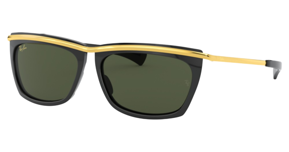 Ray-Ban RB2419 cateye sunglasses in Black/G 15 Green