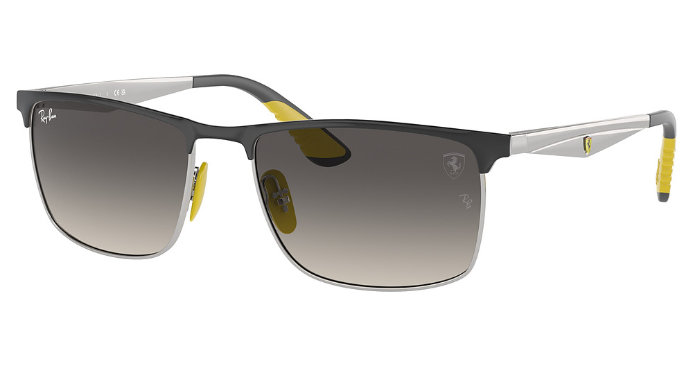 Ray-Ban RB3726M rectangle sunglasses in Grey on Silver/Grey Gradient