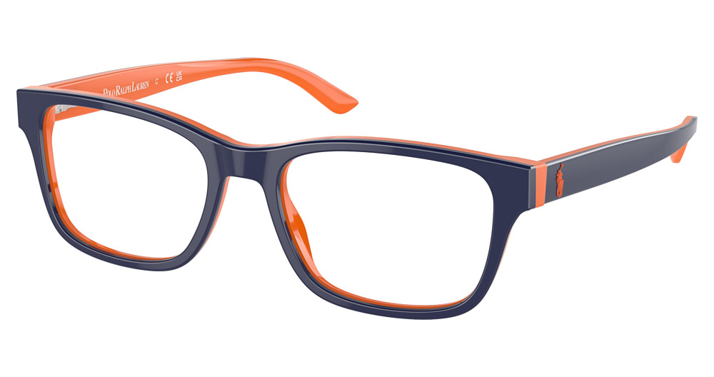 SHINY BLUE ON ORANGE