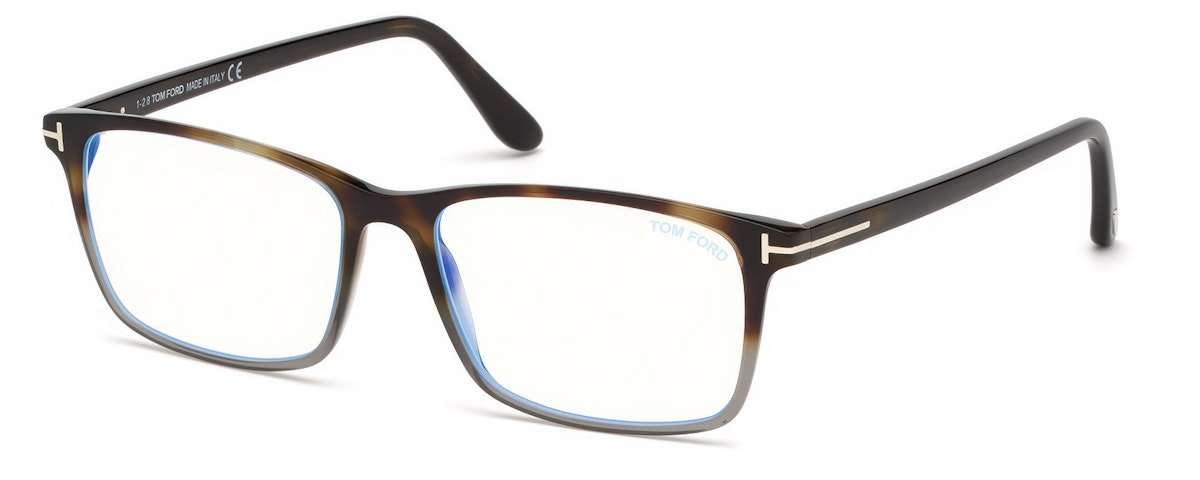 Shiny Havana & Grey, Palladium "t" Logo / Blue Block Lenses