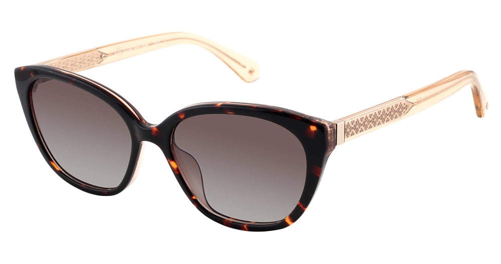 Kate Spade Philippa/G/S rectangle sunglasses in Havanbeig/Brown Shaded