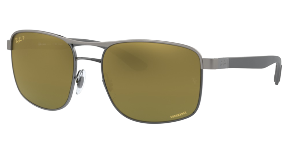 Ray-Ban RB3660CH aviator sunglasses in Gunmetal on Matte Gunmet