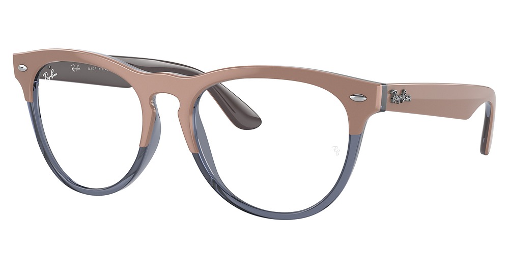 Ray-Ban RX4471V IRIS round eyeglasses in Beige on Transparent Dar